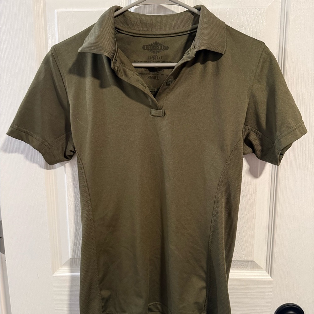 Olive Green Short Sleeve Polo Tee